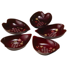 小鉢 桜型 みその 5個セット お皿 小皿 食器 漆器