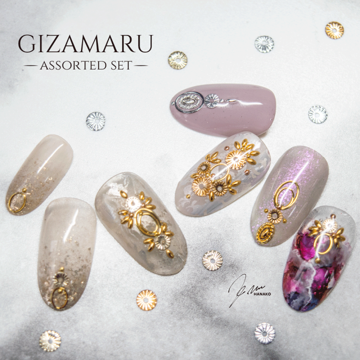 楽天市場】KiraNail GIZAMARU アソートセット ☆ ネイルパーツ