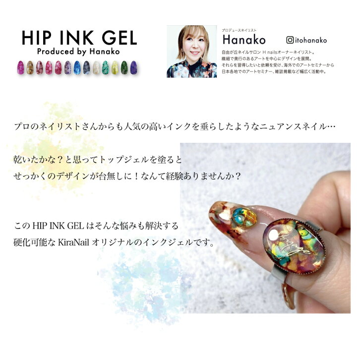 楽天市場】KiraNail HIP INK GEL ヒップインクジェル ☆ ジェルネイル 