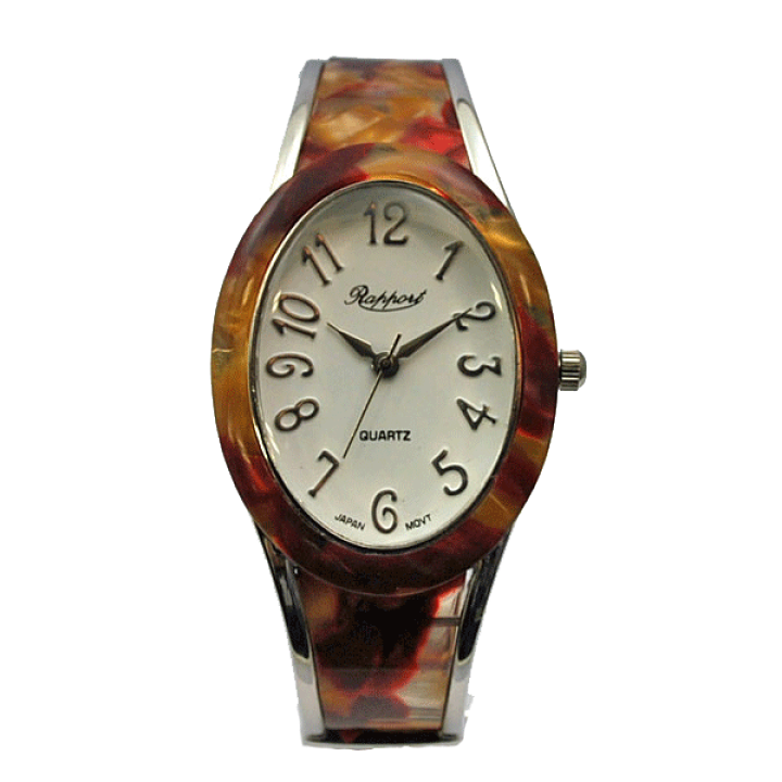 楽天市場 人気のオーバルバングルウォッチ シルバーフレーム ラポールウォッチ ラポール Rapport レディース ファッション 腕時計 バングルウォッチ バングル 大人可愛い ギフト プレゼントにも アクセサリーkirara