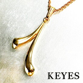 末広がりのチャーム ネックレス レディース ヴィンテージアクセサリー 22KTゴールドプレート 金 ニッケルフリー KEYES カナダ製