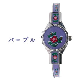 お花の蓋付バングルウォッチ 10色カラー 着脱簡単 レトロ 腕時計 レディース バングル レディース腕時計 バングルウォッチ Rapport