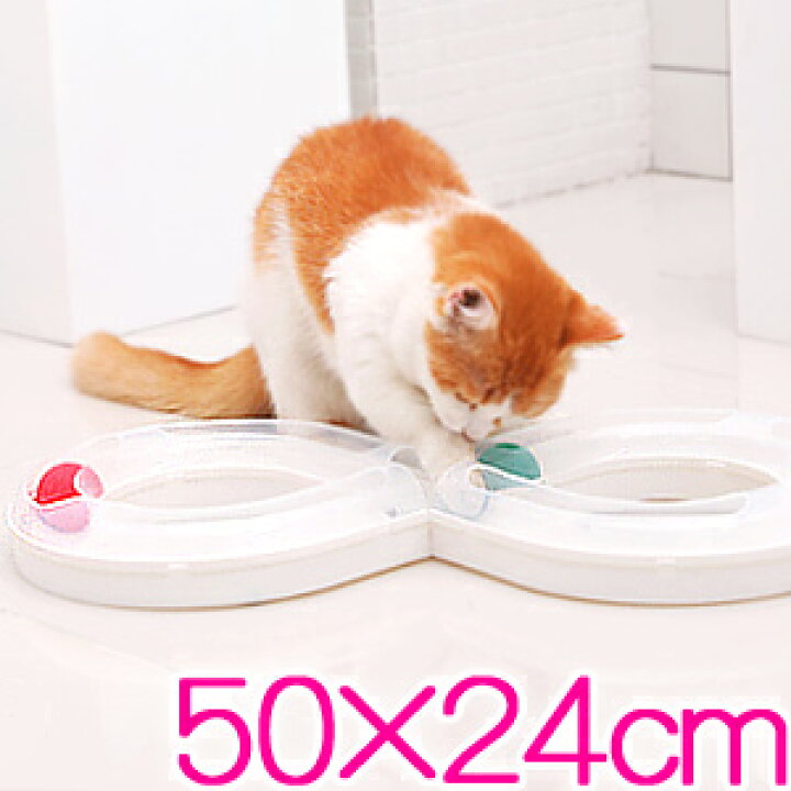 楽天市場 Line登録で100円offクーポン 猫 おもちゃ 一人遊び ボール サーキット 8の字型 ひとりで遊べる 猫用 猫用品 猫用おもちゃ 猫用玩具 玩具 猫グッズ ペット用品 送料無料 Yu Yok 在庫処分 キラキラハイム