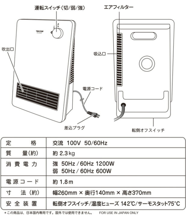 楽天市場】【LINE登録で100円OFFクーポン】 TEKNOS セラミックヒーター 1200W デスク下 足元ヒーター テクノス セラミックファンヒーター ヒーターファンヒーター 電気ヒーター コンパクト 小型 TS-1250 (W) TS-127 (DB) TS-1290(K) 送料無料 : キラキラハイム 楽天市場】【LINE登録で100円OFFクーポン】 TEKNOS セラミックヒーター 1200W デスク下 足元ヒーター テクノス セラミックファンヒーター ヒーターファンヒーター 電気ヒーター コンパクト 小型 TS-1250 (W) TS-127 (DB) TS-1290(K) 送料無料 : キラキラハイム