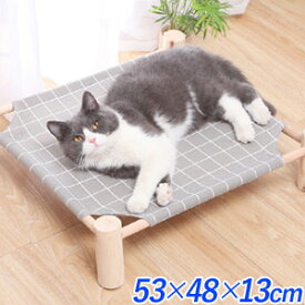 【3%OFFクーポン配布13日20時〜 利用条件あり】 猫 ベッド ハンモック キャットハンモック ペットベッド キャットラウンジ ハンモック 猫用 猫ベッド 洗える 犬 犬用 小型犬 室内 木製 自立式 床 床置き 据え置き 通気性 グレー