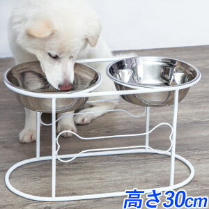 楽天市場 5 Offクーポン対象 10 30 12 00 10 31 23 59 餌入れ 大型犬用 高さがある 水入れ エサ入れ 脚付き 2連 フードボウル 台座付き ホワイト フード入れ 水飲み器 給餌器 2列 お皿付き 食器台 ウォーターボウル 中型犬 送料無料 Yu Yok キラキラハイム