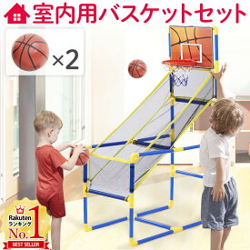 【当選確率1/2 抽選で最大100%ポイントバック 4/30迄】 バスケットゴール 室内 子ども 子供 バスケットボール 2個付き 組立式 セット スポーツ 屋内 屋内用 室内用 家庭用 おもちゃ キッズ ジュニア 送料無料 3ss