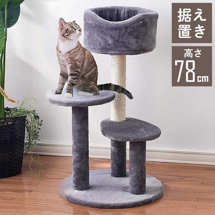 楽天市場 キャットタワー スリム 省スペース 据え置き 78cm キャットウォーク おしゃれ 大型猫 子猫 シニア 寝床 爪とぎ かわいい 安定 猫 ねこ ネコ 猫用品 麻紐 カーザ Ct Np56 武田コーポレーション 送料無料 キラキラハイム