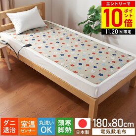 【LINE登録ですぐ使えるクーポン配布中】 電気敷き毛布 電気毛布 敷き シングルロング シングル 日本製 180×80cm 洗える 敷き毛布 毛布 丸洗い 洗濯可能 シングルサイズ 椙山紡織 SSW20MSL07