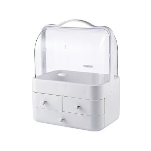 化粧品収納ボックス 化粧ぼっくす コスメ収納 化粧品ケース 化粧品ボックス 大容量 蓋付き 防塵 防水 引き出し付き 浴室 洗面所収納 3段式 整理簡単 小物入れ 多機能 長持ち カバー おしゃれ