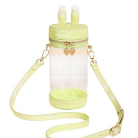 痛バ 見せバッグ ショルダーバッグ イベント ぬいぐるみ 兎耳 2WAY 外出 透明 バッグ ミニポーチ 円筒 バック 蓋付