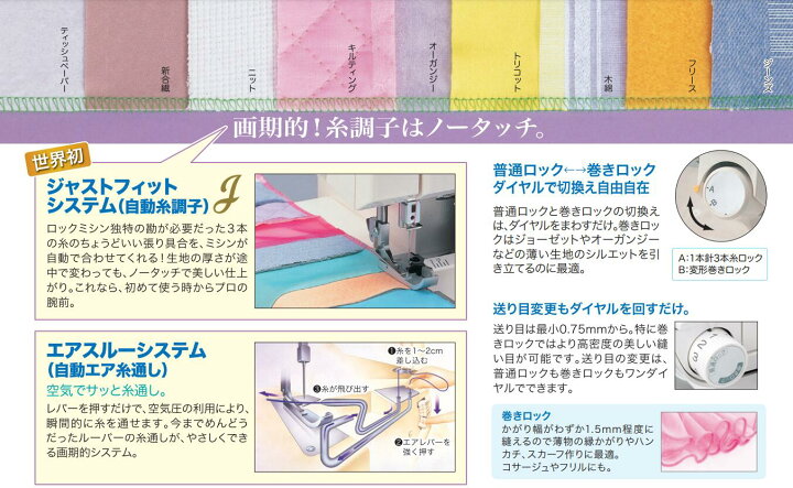 楽天市場】ベビーロックミシン 糸取物語 BL22EXS 1本針3本糸 ジューキ 
