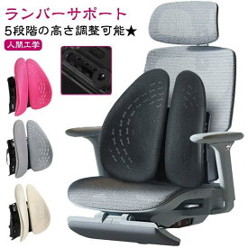 椅子 ランバーサポート 車用 人間工学 クッション 5段階高さ調節 背もたれ 腰痛 背当て 腰当て クッション クッション オフィスチェア サポート