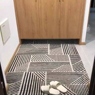 北欧風 玄関マット 泥落とし 屋外 屋内 PVC ビニール おしゃれ 抽象 フロアマット ドアマット 大判 大き…