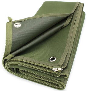 グランドシート 無骨 極厚 1000D 防水 テントシート 130×200cm 拡張式 収納袋付き アウトドア キャンプ テント グランドシート レジャーシート 厚手 大判 両面撥水(オリーブ 130*200 (ファスナーで