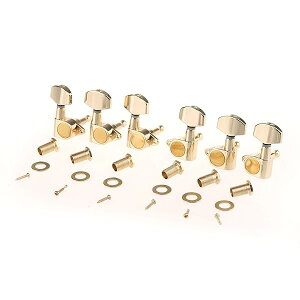 Pro エピスタイル 3対3 ギター用ペグ、ビッグボタンゴールド