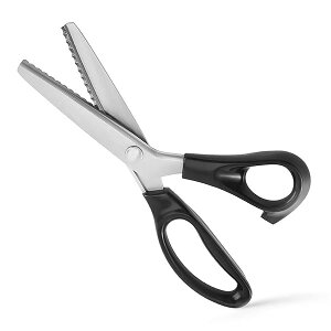 ピンキングハサミ ステンレス製 カットカーブ はさみ ピンキング鋏 ピンキングはさみ クラフトはさみ 握りやすい 鋭利 裁縫 布切り手芸洋裁鋏DIY ラッピング用 洋裁道具 (波型3mm)