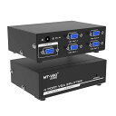 VGA 分配器 1入力4出力 VGA スプリッター 4出力同時出力 4ポート 4画面同時出力350 Mhz ビデオ配布デュプリケーター 1…