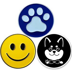 ゴルフ マーカー ゴルフキ磁気 ロゴボールマーク かわいい猫犬 肉球 デザイ3個入り (B ゴルフ マーカー ・3個入)