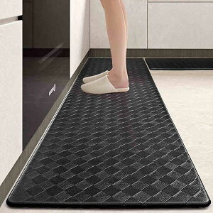 �L�b�`���}�b�g �@���� ���󂢂炸 �ᔽ���N�b�V���� ����10mm �|�������r�j�[�� ����Ȃ� �䏊 �}�b�g ���� �h�� PVC (�u���b�N, 45 x 180cm)
