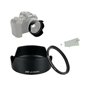 JJC 2-in-1 �L���m�� ES-65B �݊� �Ԍ` �����Y�t�[�h �� UV�t�B���^�[ �L�b�g Canon RF 50mm F1.8 STM �����Y �K�p Eos R5 R6 R RP Ra �Ή� �����Y�N���X �t��