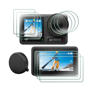 �����K���X�t�B����DJI Osmo Action 4�ɓK�p ���C����ʗp3�� + �T�u��ʗp3��+LED�ی�t�B����3�� DJI Action 4�t���ی�t�B���� ���� �d�x10H�A�h������A�w��h�~�A�C�A�h�~�A��U�h�~