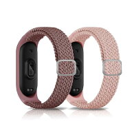 バンド Xiaomi Smart Band 7/6/5 /Xiaomi Mi Band 7/6/5 対応 ナイロン【2枚セット】 バンド 編み込み ス…