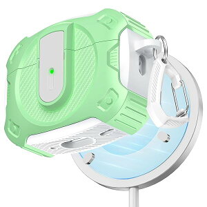 AirPods Pro��2����ی�P�[�X�A2024�N�V�F���e�[�}�ی�P�[�X�BAirpods Pro 1/2�ƌ݊���������AMagSafe�œ��삵�܂��B�z���C�g+�A�{�J�h