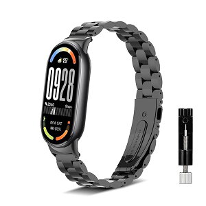 �o���h For Xiaomi Smart Band 10 / 9 / 8 / Mi Band 10 / 9 / 8�p ���� �X�e�����X�� �V���I�~ �X�}�[�g�o���h10/9/8�p ���� �ȒP�����f�U�C�� ���K�ȒʋC�� �ϋv�� �ϖ��� �ϕ��H �����c�[��