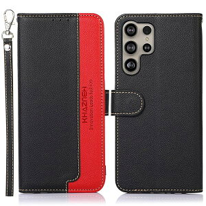 Galaxy S25 Ultra �P�[�X �蒠�^ �M�����N�V�[ S25 �E���g�� �J�o�[ ���z�^ �X�g���b�v�t�� [RFID�u���b�L���O] ����PU���U�[ �}�O�l�b�g�J�� �J�[�h���[ ���u���X�^���h�@�\ �ϏՌ� �l�C �֗� ��