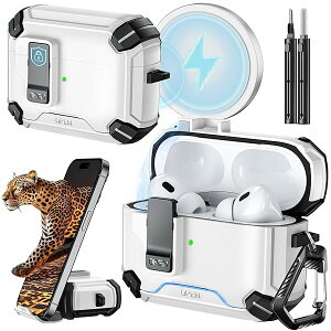 for airpods pro ꐢ/񐢑 (2023/2022/2019)p Jo[AGA[|bY v n[h ی P[X MagSafeΉ Sʕی݌v ϏՌ h~ |bvAbv@\AbNNbvAt