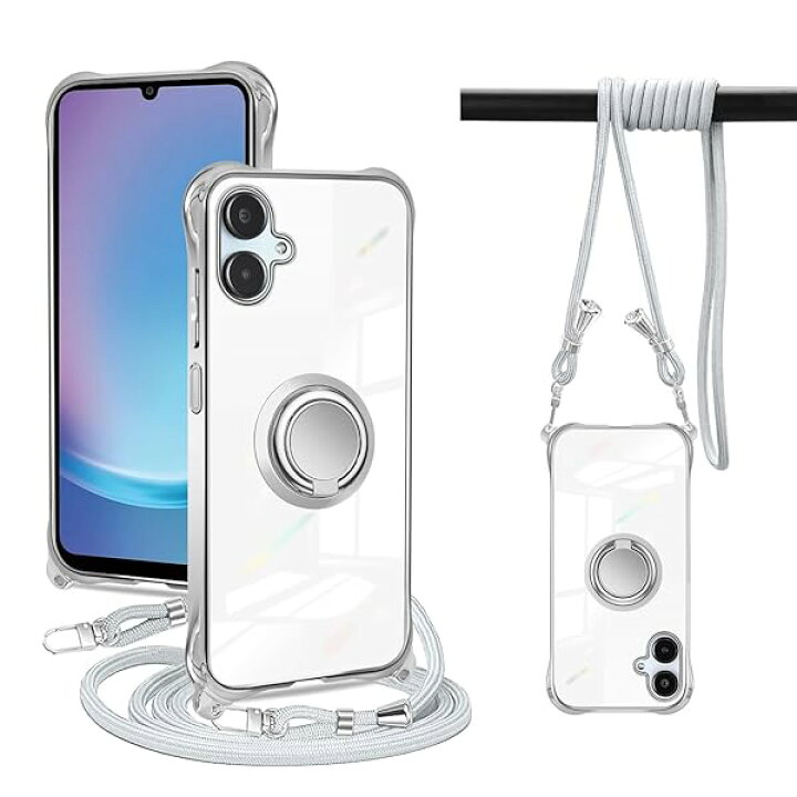 楽天市場】Galaxy A25 5G ケース クリア ネック リング付き ショルダー 