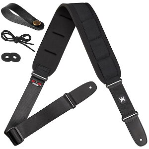 SBR Foam Padded Guitar Strap �M�^�[�X�g���b�v�t�H�[���p�b�h����A�R�[�X�e�B�b�N�A�G���N�g���b�N�A�x�[�X�M�^�[�p�X�g���b�v�u���b�N���w�b�h�X�g�b�N�X�g���b�v�l�N�^�C - 3.3 "���C�h