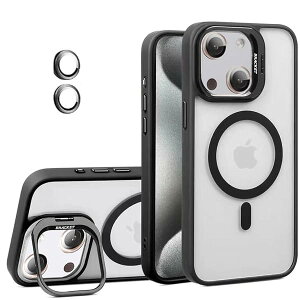Iphone15Plus�p�̃P�[�X MagSafe�Ή� �����Y�ی� �X�^���h���R�ɐؑ� ���C�����X�[�d �ϏՌ� ���΂݂Ȃ� �X�g���b�v�z�[���t�� �E�C���h�E�V���[�Y 6.7 (LKJT-15p-hei)