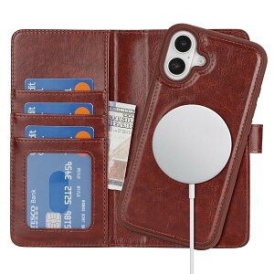 iPhone 16 P[X Magsafe Ή ӂ16P[X 蒠^ }OZ[t ϏՌ y2in1z J[h[ CX[dΉ tFCNU[i6.1C`Ήj -_[NuE