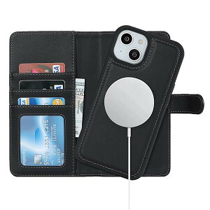 phone14 P[X Magsafe Ή iPhone13 P[X 蒠^ }OZ[t ϏՌ y2in1z J[h[ CX[dΉ tFCNU[i6.1C`Ήj -ubN