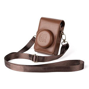 ���R�[ Ricoh GR/GRII/GR III��p�J�����P�[�X �J�����o�b�O ���^�y�� �g�ѕ֗� �����h�~ �V�����_�[�X�g���b�v�t�� PU���U�[ �W���N���X�t��(�R�[�q�[)