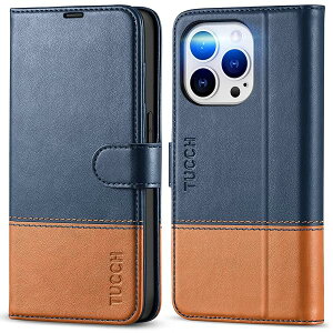 iphone 14 pro �Ή� �P�[�X �蒠�^ �J�[�h���[ PU���� [RFID�u���b�L���O] �X�^���h�@�\ �֗��ȃ}�O�l�b�g�� �A�C�t�H��14�v�� �蒠�P�[�X (iPhone 14 pro 5G 6.1 �C���`�Ή�) �u���[&�u���E��