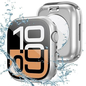 y360xh݌vz For AbvEHb` Jo[ Series 10/9/8/SE2/SE/7/6/5/4 46mm KXtB+PCt[ ̌^ 2 in 1 O̕ی IP68 h AbvEHb`10 Jo[ Ή ߗ