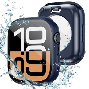 y360xh݌vz For AbvEHb` Jo[ Series 10/9/8/SE2/SE/7/6/5/4 46mm KXtB+PCt[ ̌^ 2 in 1 O̕ی IP68 h AbvEHb`10 Jo[ Ή ߗ