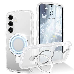 Samsung Galaxy S25 �P�[�X MagSafe�Ή� �E�F�[�u �X�^���h S24 �P�[�X ������ �c�����Ή� �M�����N�V�[ ���� �}�O�l�b�g ���˂��� �؍� �ϏՌ� �w��h�~ �}�b�g�� ����~�� �T���X�� �M�����N�V�[ S