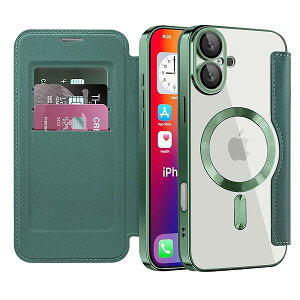 iPhone 16 �p �P�[�X �蒠�^ �N���A Magsafe�Ή� �w�ʓ��� �L���e�B���O ������PU���U�[ �X�}�z�P�[�X �S�[�W���X �J�[�h���[ ������� �l�C���z�^ �i�q�� �J�o�[ �A�C�t�H��16�p 6.1"�蒠�J�o�[ �P