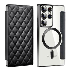 Galaxy S25 Ultra �p �P�[�X �蒠�^ �N���A Magsafe�Ή� �w�ʓ��� �L���e�B���O ������PU���U�[ �X�}�z�P�[�X �S�[�W���X �J�[�h���[ ������� �l�C���z�^ �i�q�� �J�o�[ Samsung �M�����N�V�[ S25 Ultra