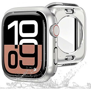 y360xh݌vz For AbvEHb` Jo[ Series 10/9/8/SE2/SE/7/6/5/4 42mm KXtB+PCt[ ̌^ 2 in 1 O̕ی IP68 h AbvEHb`10 Jo[ Ή ߗ