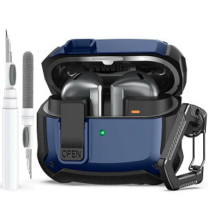 Samsung Galaxy Buds3 FE (2025)/Buds3/Buds3 Pro (2024) �Ή� �Z�L���A���b�N�N���b�v�t�� �ϏՌ��t���v���e�N�V�����X�L���P�[�X�J�o�[ �N���[�i�[�L�b�g�t�� Samsung Galaxy Buds3�V