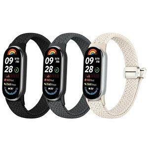 �y3������z �R���p�`�u�� Xiaomi Smart Band 10/9/8 �����o���h mi band 10 �ւ��o���h mi strap 9/8 �����x���g�}�O�l�b�g �i�C���� �ȕ҂ݍ��� �f�� �������C �ϋv�� �e�͐� �L�k�� �y�� �����Y ��