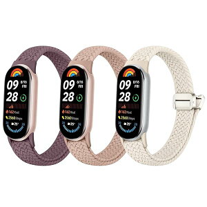 �y3������z �R���p�`�u�� Xiaomi Smart Band 10/9/8 �����o���h mi band 10 �ւ��o���h mi strap 9/8 �����x���g�}�O�l�b�g �i�C���� �ȕ҂ݍ��� �f�� �������C �ϋv�� �e�͐� �L�k�� �y�� �����Y ��