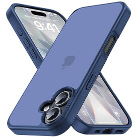 iPhone 17 用 ケース 滑り止め 指紋防止 米軍MIL規格 耐衝撃 マット仕上げ ストラップホール付き アイフォン17 半透明 黄変防止 耐久性 カバー ワイヤレス充電対応 あいふおん17ケース 6.3 インチ ネイビー