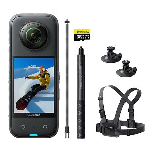 X3 �b360�x�J���� �V�^1/2�C���`48MP�Z���T�[ IPX8�h�� 5.7K360�x���� 72MP360�x�ʐ^ ��u���␳ �A�N�e�B�uHDR 4K��l�̎��_ 60fps���B�� 360�x�����ێ� AI�ҏW ��������2.0 ������ �J�� 360�x���C