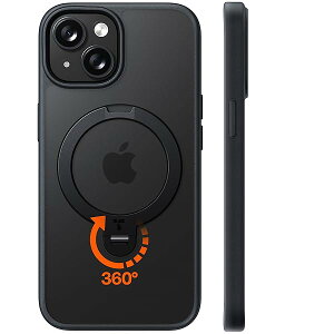 �y�ČR�K�i�E360°��]�z�����@�\��́z iPhone 15 �p �P�[�X �c�����Ή� �����O�t�� �}�O�l�b�g���� ���C�����X�[�d�Ή� �ϏՌ� �h�w�� ������ �����ӂ���15 �p�P�[�X Ostand Q3 Spin �u���b�N